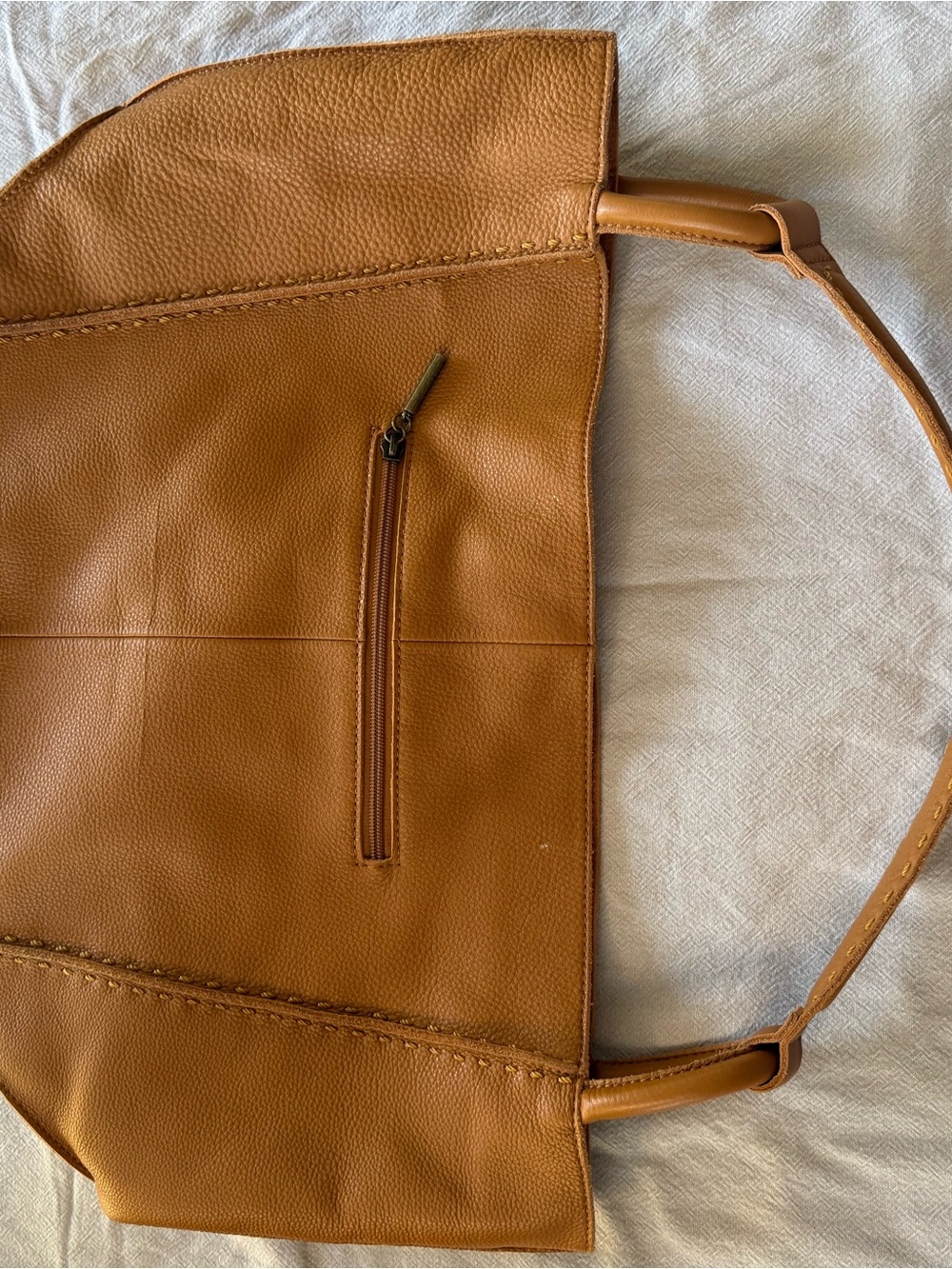 The Sak Caramel Patchwork Leather Shoulder Tote - Picture 2 of 4